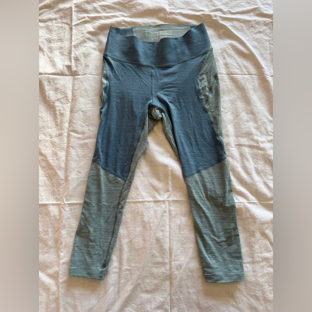 Outdoor Voices Tech Sweat Leggings Blue Gray Color-way